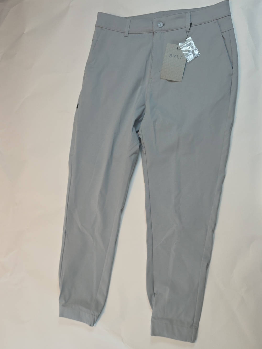 NWT Men's BYLT Everyday Jogger Pants Elastic Waist Size 33" & 28" Inseam. Storm